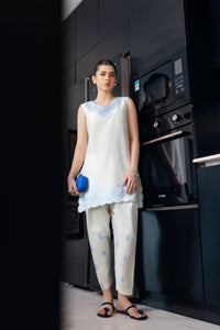 IVORY LUXURY EMBROIDERED 2PCS SET (NPA2-25303) - READY TO WEAR