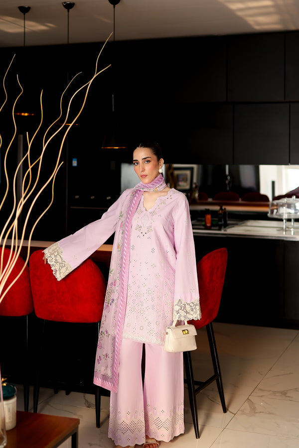 LILAC LUXURY EMBROIDERED 3PCS SET (NPA3-25431)-READY TO WEAR