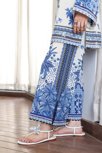 OFF-WHITE & BLUE LUXURY PRINTED 2PCS SET (NPA2-25308)- READY TO WEAR