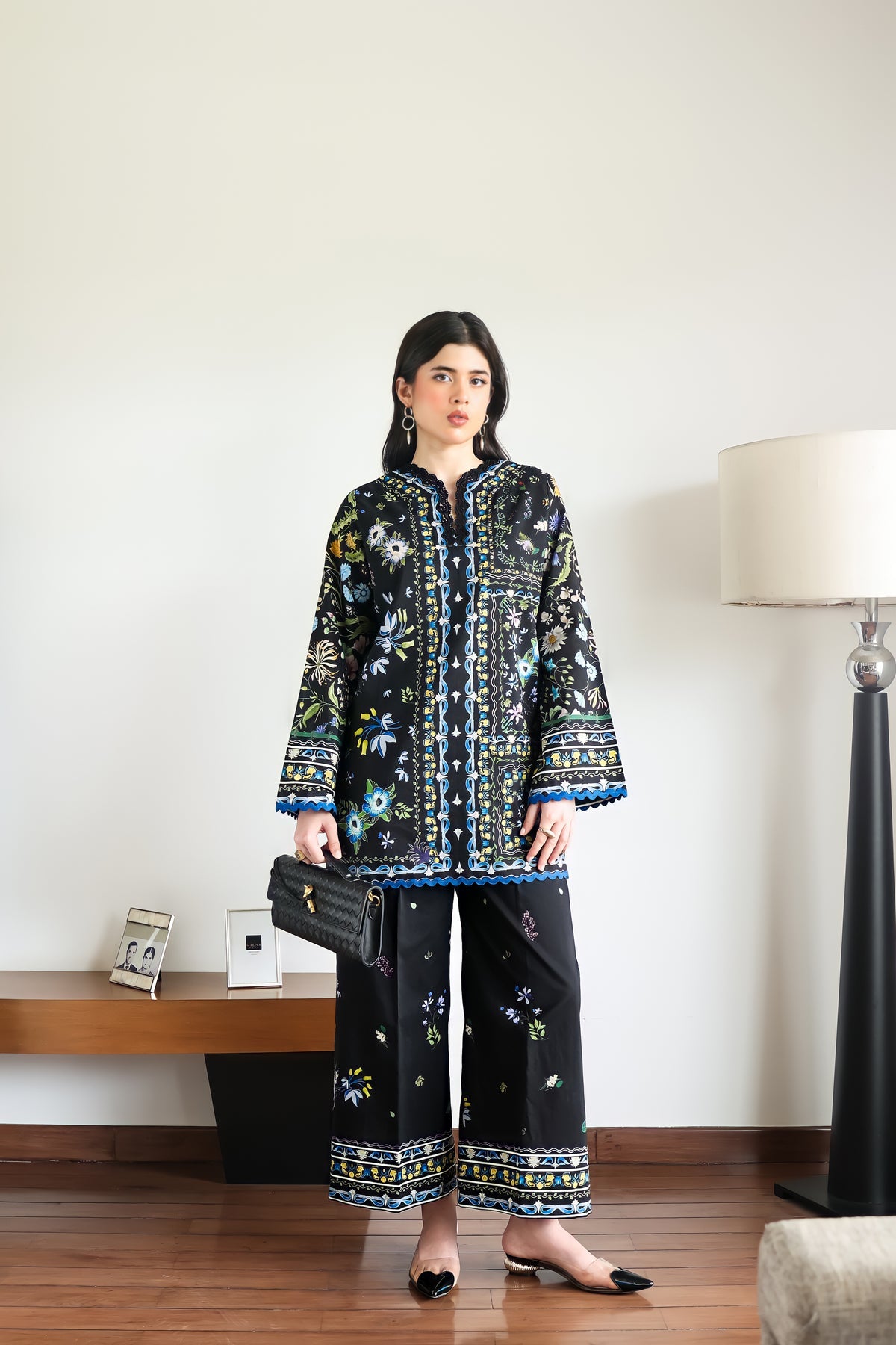 BLACK LUXURY PRINTED 2PCS SET (NPA2-25309)-READY TO WEAR