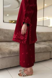DEEP MAROON LUXURY EMBROIDERED 2PCS SET (NPA2-25307)-READY TO WEAR