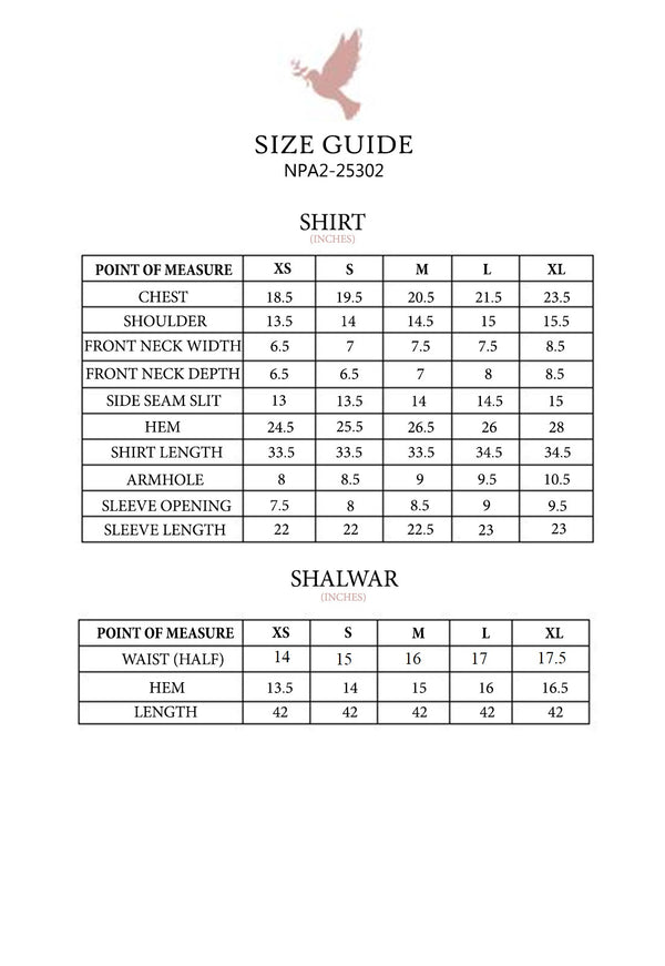 OFF-WHITE & BLACK LUXURY EMBROIDERED FARSHI SET (NPA2-25302)-READY TO WEAR