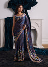 Alixia Charmeuse Saree With Velvet Blouse Farah Talib Aziz