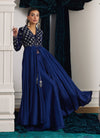 Kismet Persian Blue Kalidaar Lehenga and Silk Dupatta Farah Talib Aziz