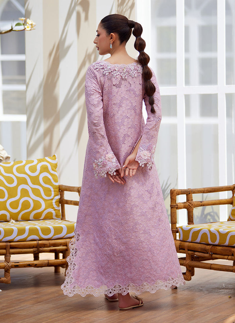 Melek Rose Kaftan, Pants and Dupatta