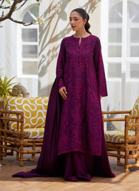Sina Plum Shirt, Lehenga and Dupatta