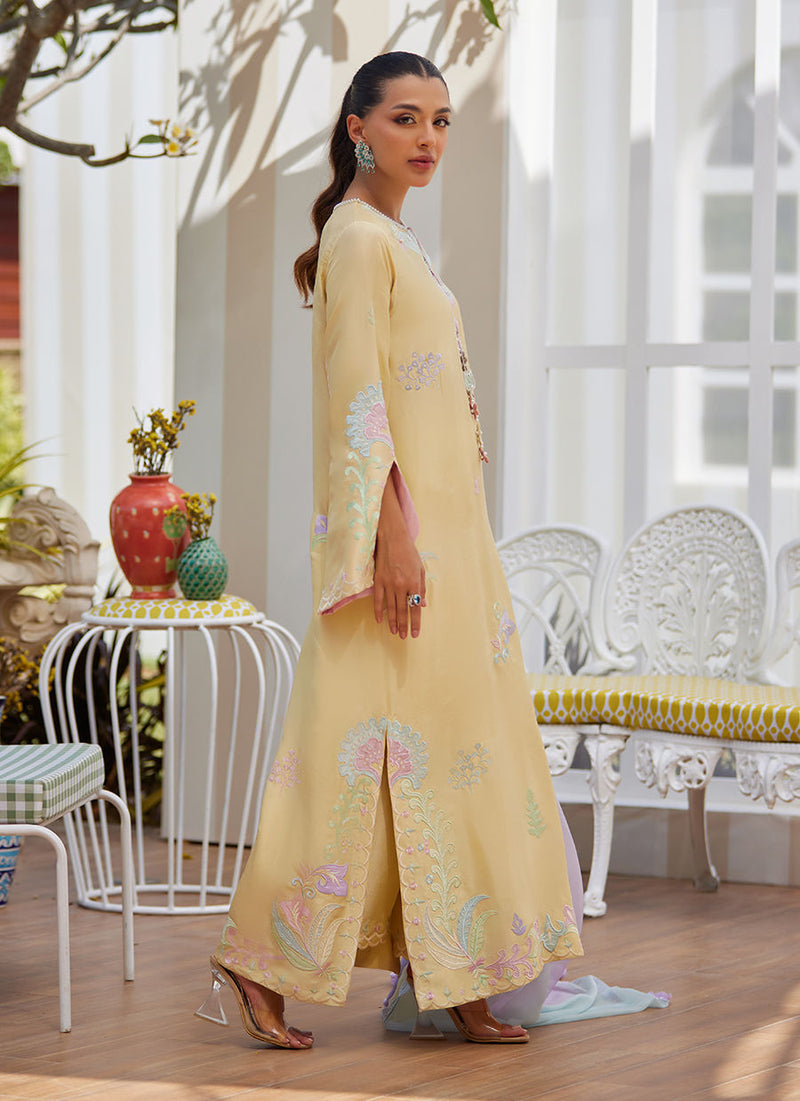 Vaya Lemon Shirt, Izaar and Dupatta