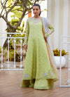 Talya Apple Green Kalidaar, Dhaka and Dupatta