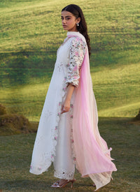 Rose Lace Shirt, Izaar And Dupatta