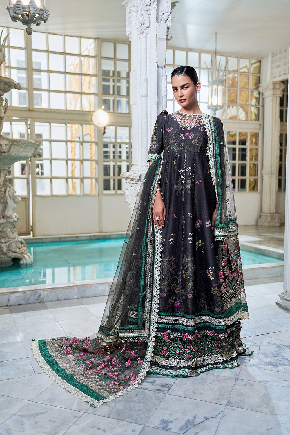 Design 10A Luxury Lawn Eid Edition 2026 Unstitched – Alanii Official