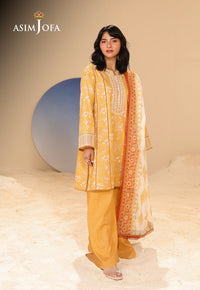 AJUBU-22 Printed Embroidered Lawn 3 Pcs