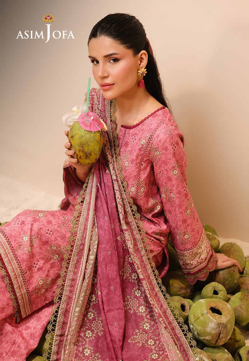 AJUBU-28 Printed Lawn 3 Pcs