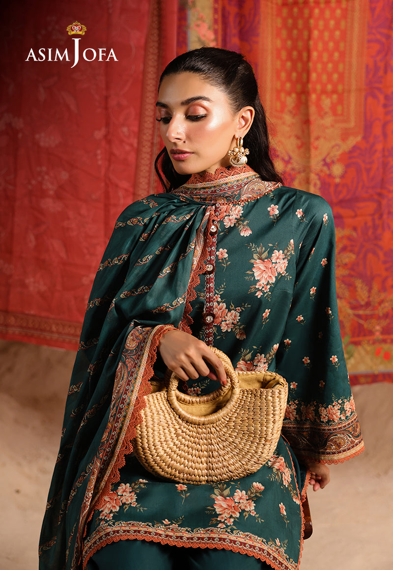 AJUBU-14 Printed Lawn 3 Pcs