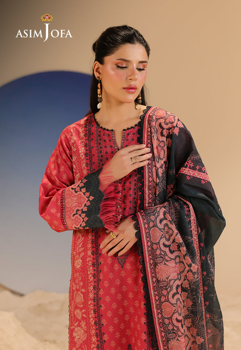 AJUBU-34 Digital Printed Lawn 3 Pcs