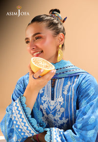 AJUBU-24 Printed Embroidered Lawn 3 Pcs