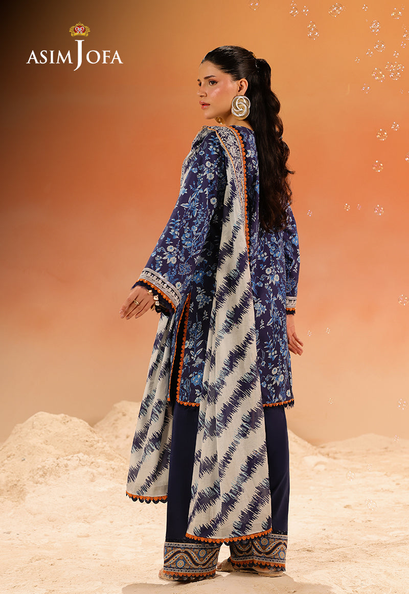 AJUBU-23 Printed Embroidered Lawn 3 Pcs