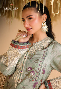 AJUBU-09 Printed Embroidered Lawn 2 Pcs