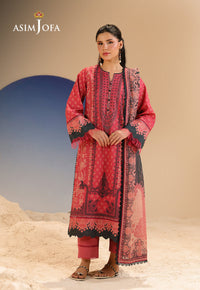 AJUBU-34 Digital Printed Lawn 3 Pcs