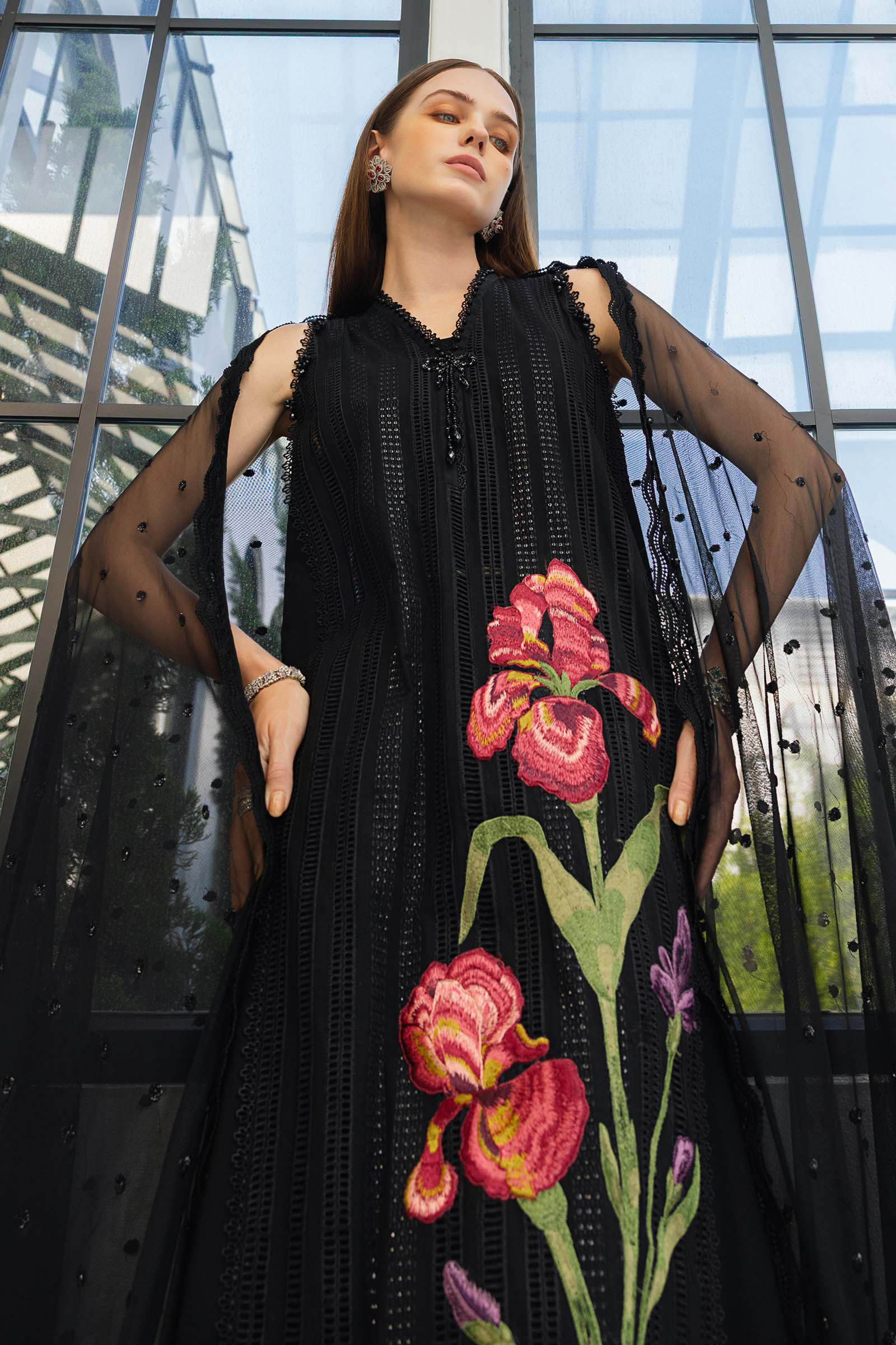 3 Piece Unstitched Embroidered Lawn Suit EL-26-10