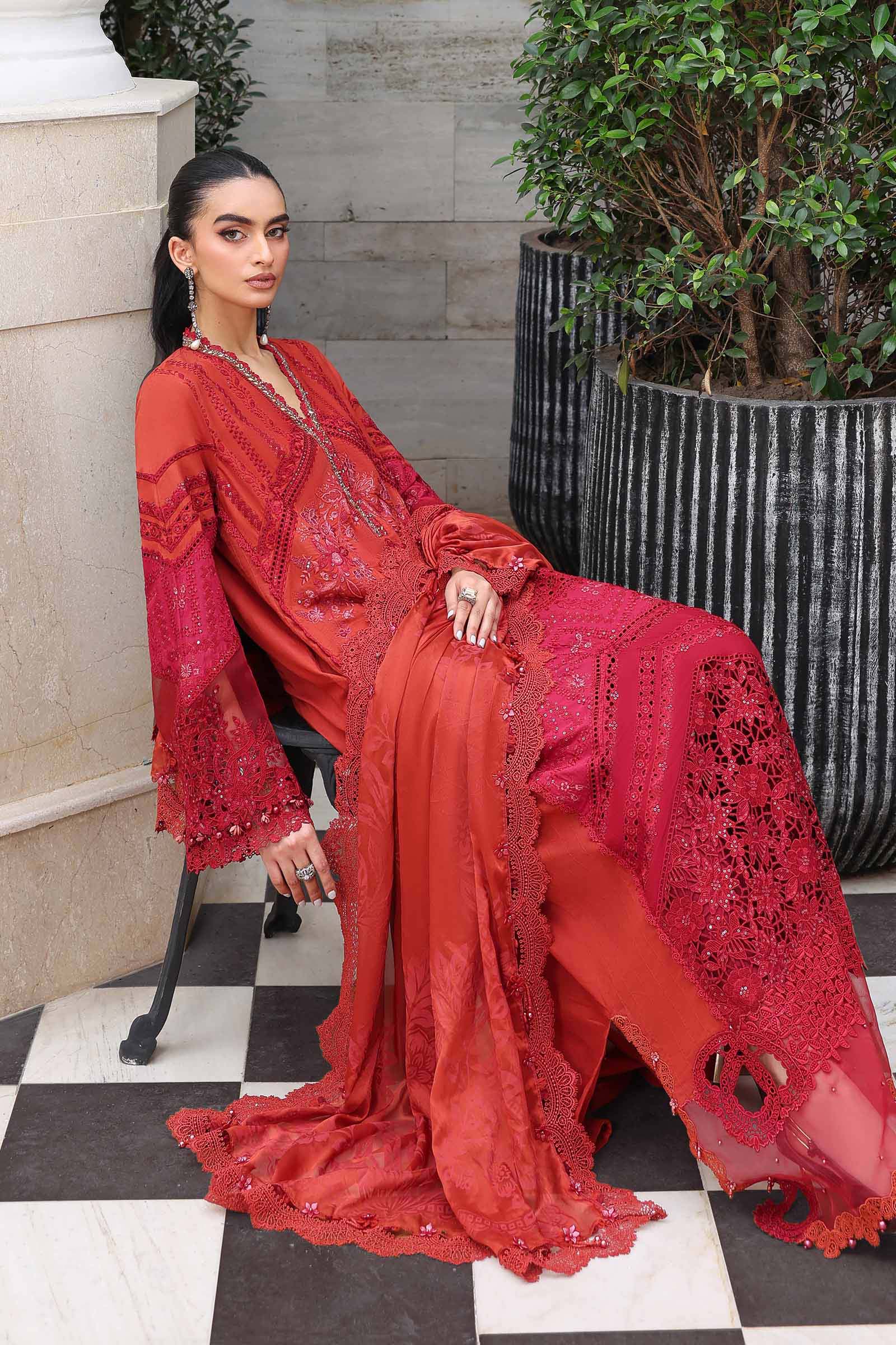 3 Piece Unstitched Embroidered Lawn Suit EL-26-13