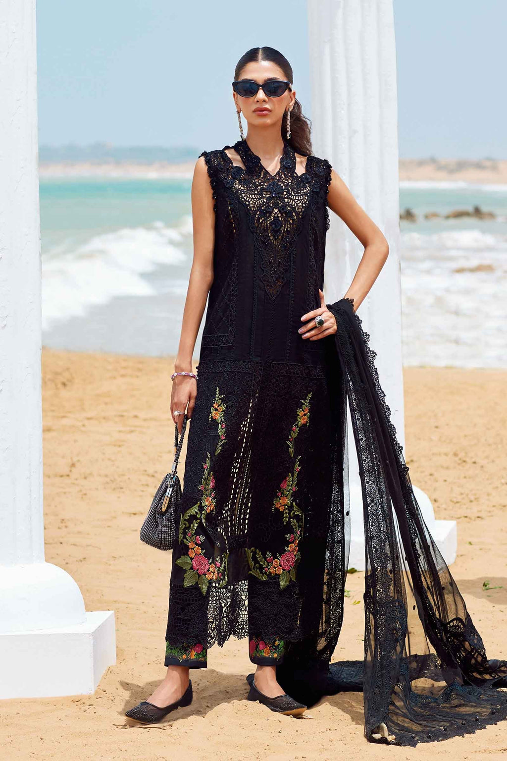 3 Piece Unstitched Embroidered Lawn Suit | EID LAWN-25-01 – Alanii Official
