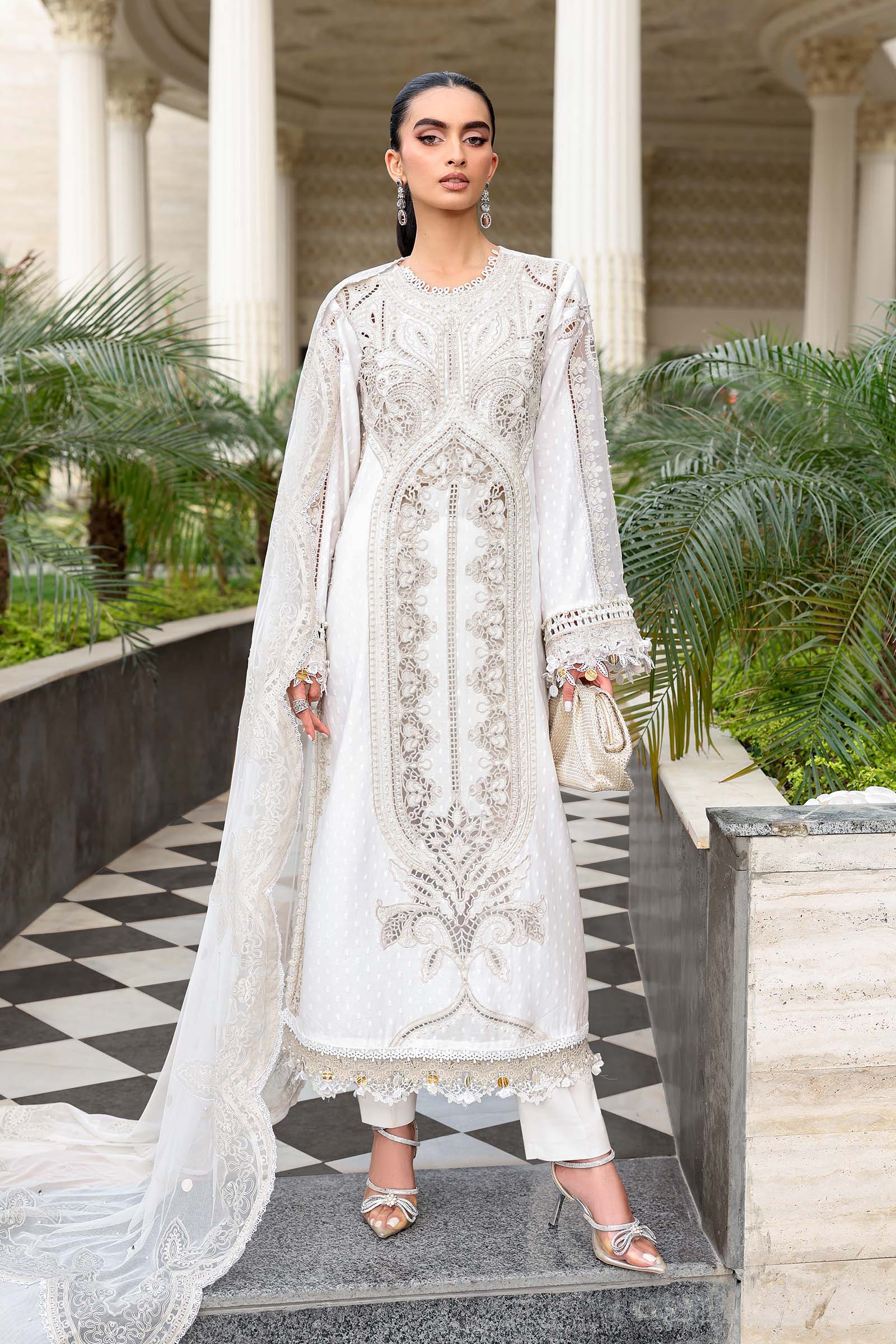 3 Piece Unstitched Embroidered Jacquard Lawn Suit EL-26-01