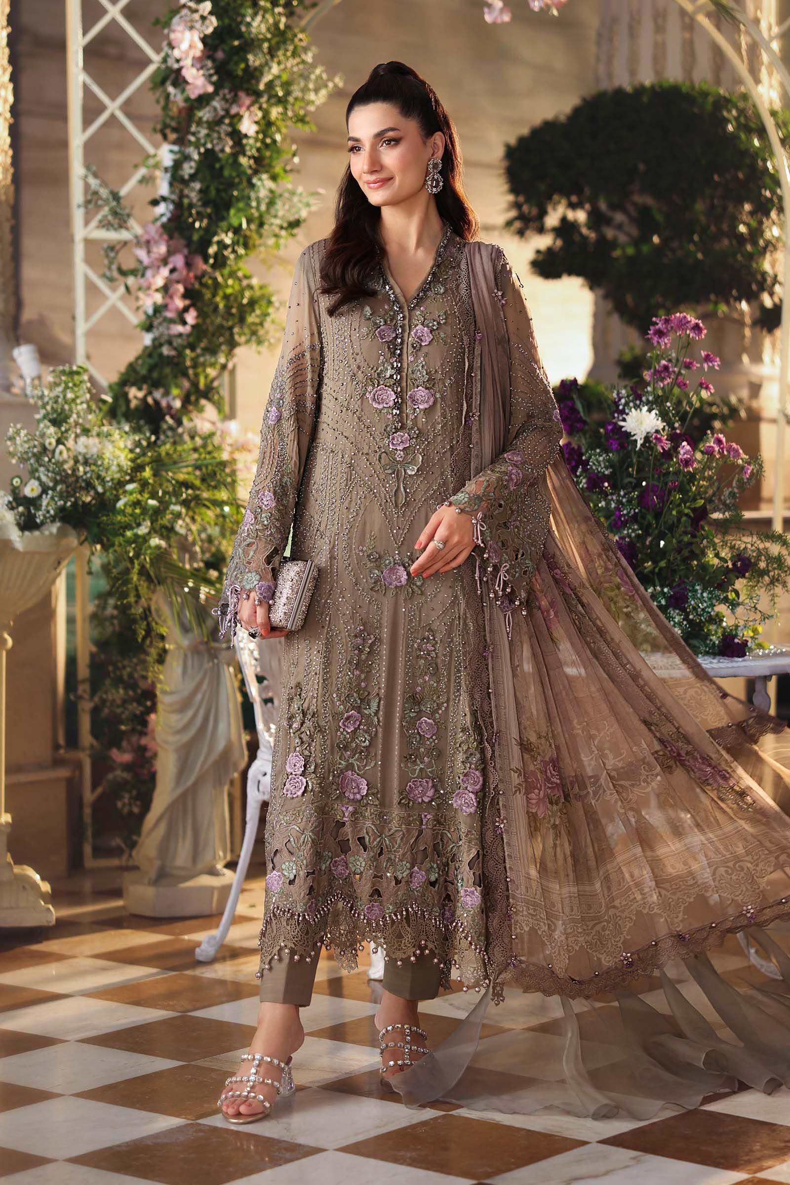 3 Piece Unstitched Embroidered Chiffon Suit - MPC-26-102