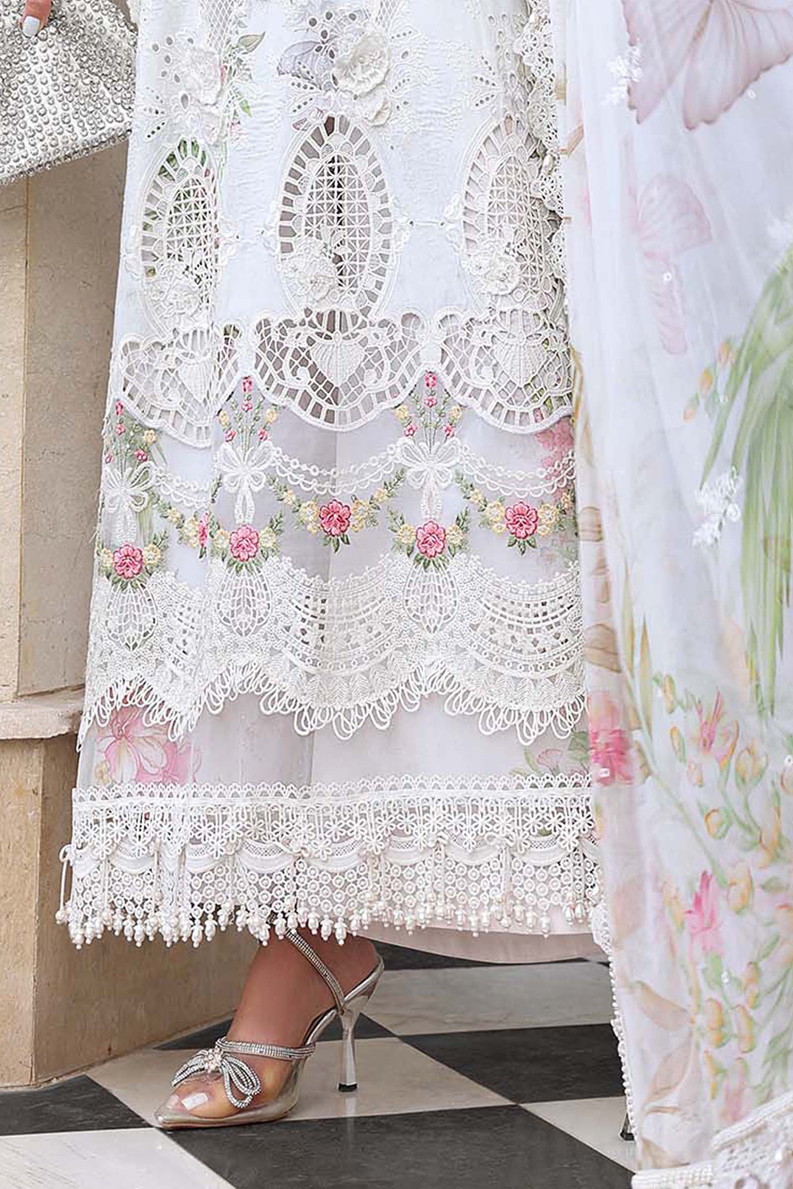 3 Piece Unstitched Embroidered Lawn Suit EL-26-03