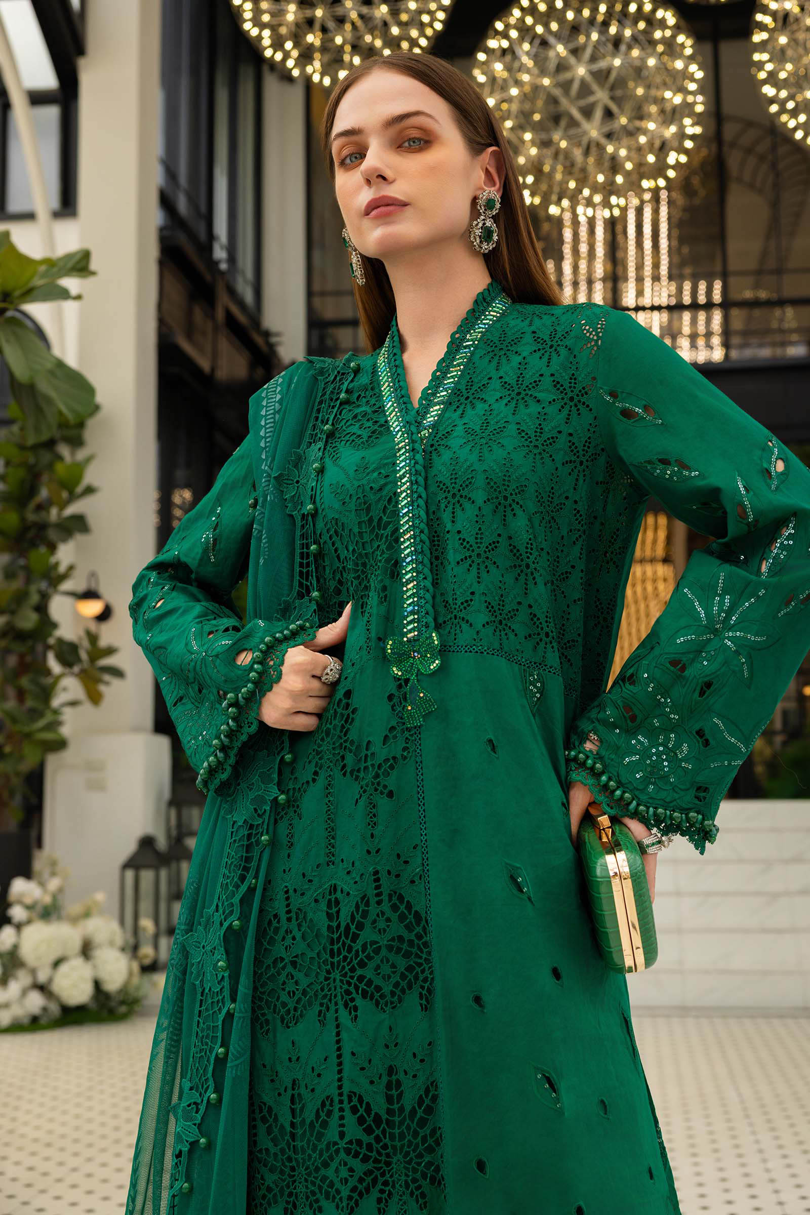 3 Piece Unstitched Embroidered Lawn Suit EL-26-04