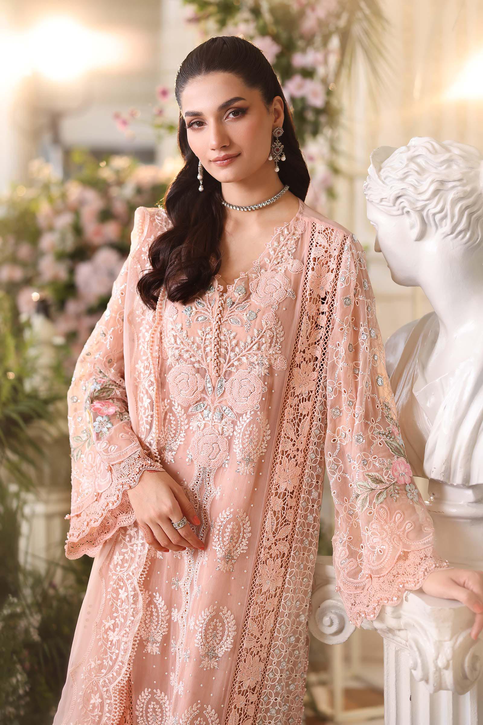 3 Piece Unstitched Embroidered Chiffon Suit - MPC-26-104