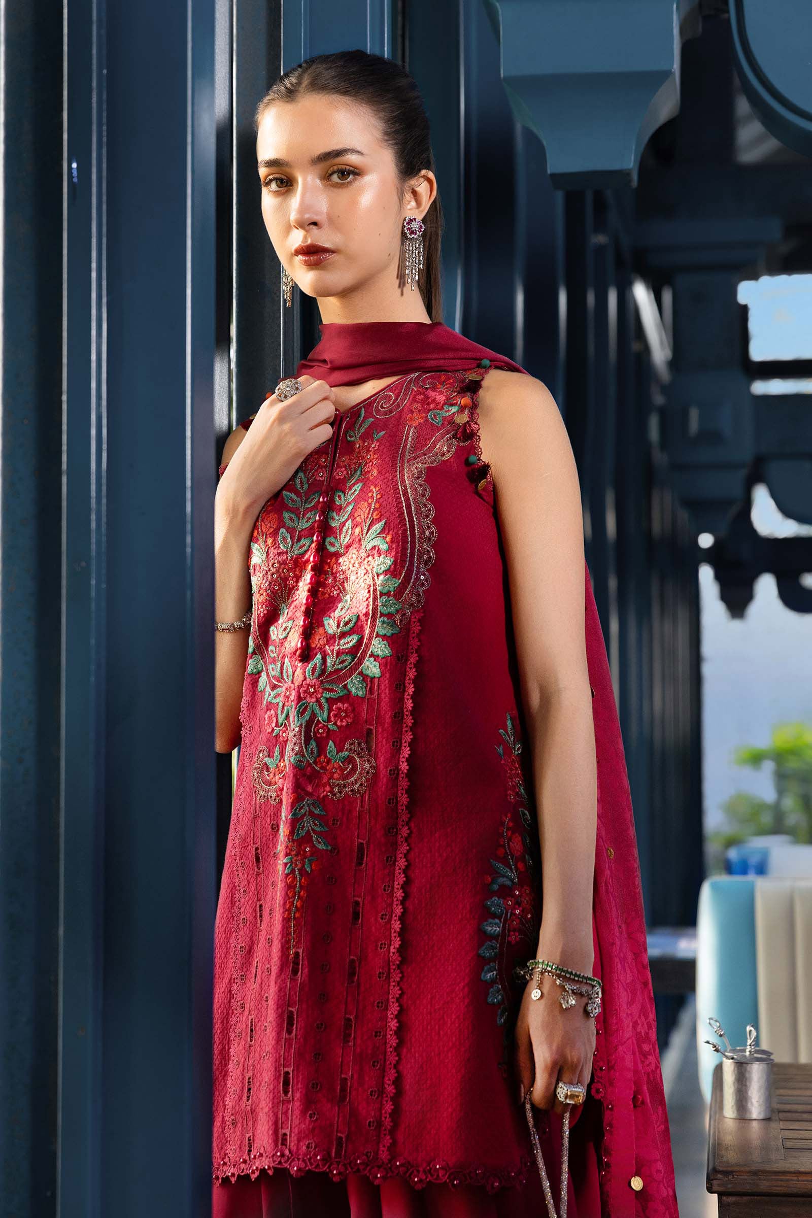 3 Piece Unstitched Embroidered Jacquard Lawn Suit EL-26-05