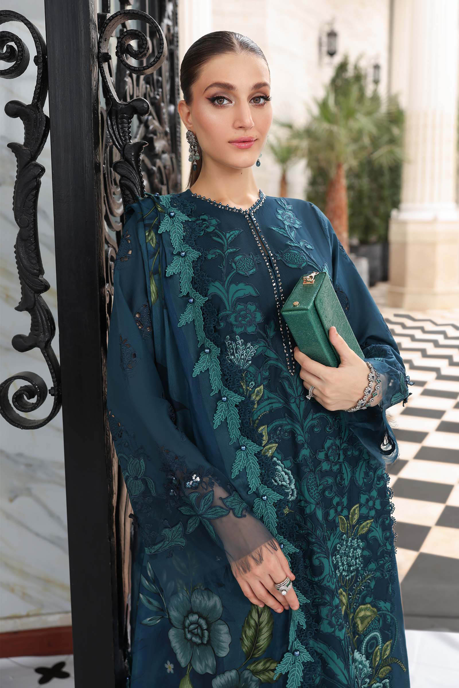 3 Piece Unstitched Embroidered Lawn Suit EL-26-06
