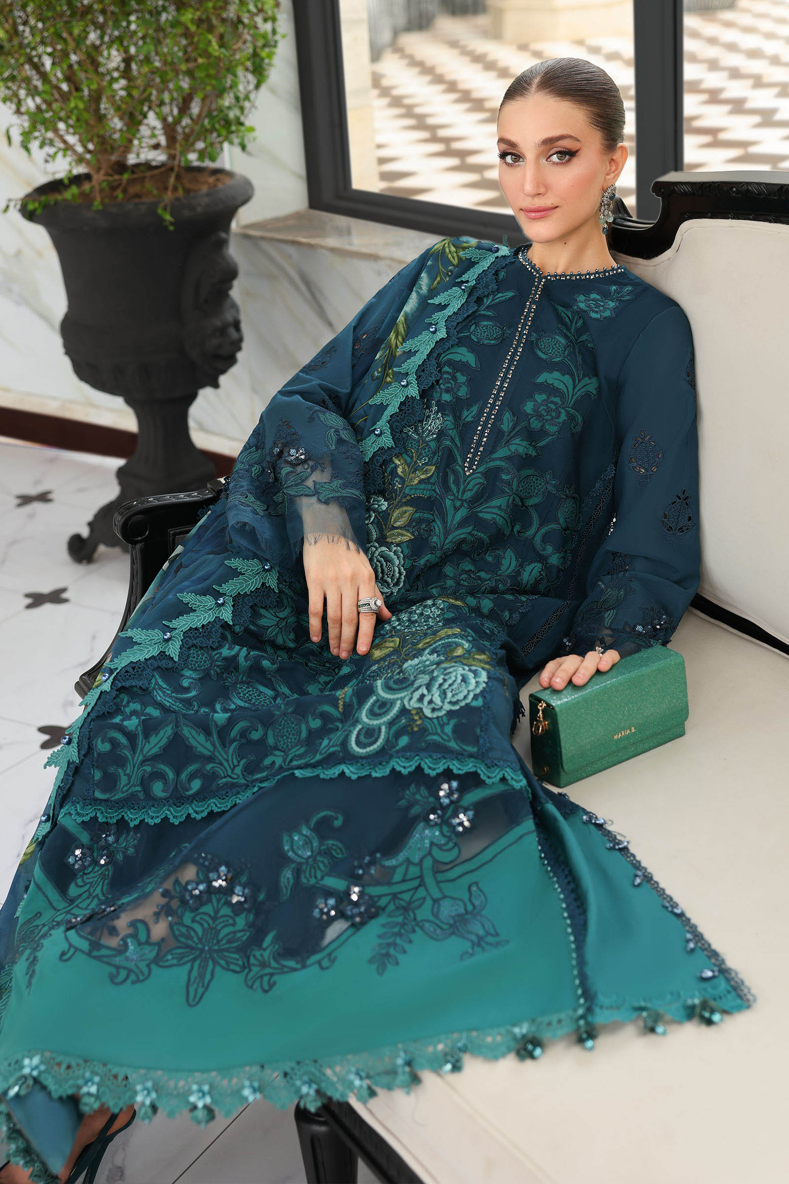 3 Piece Unstitched Embroidered Lawn Suit EL-26-06