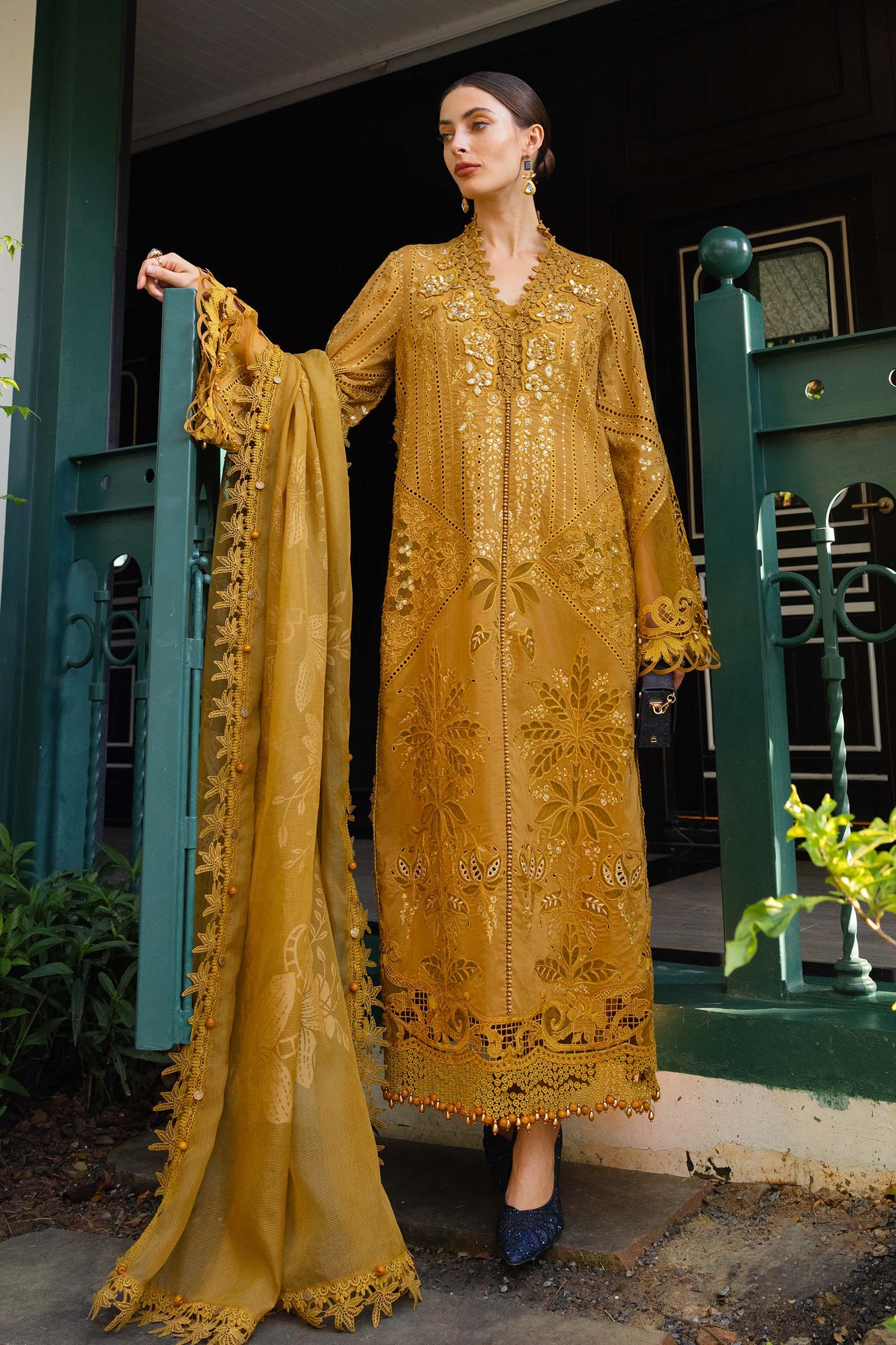 3 Piece Unstitched Embroidered Lawn Suit EL-26-07