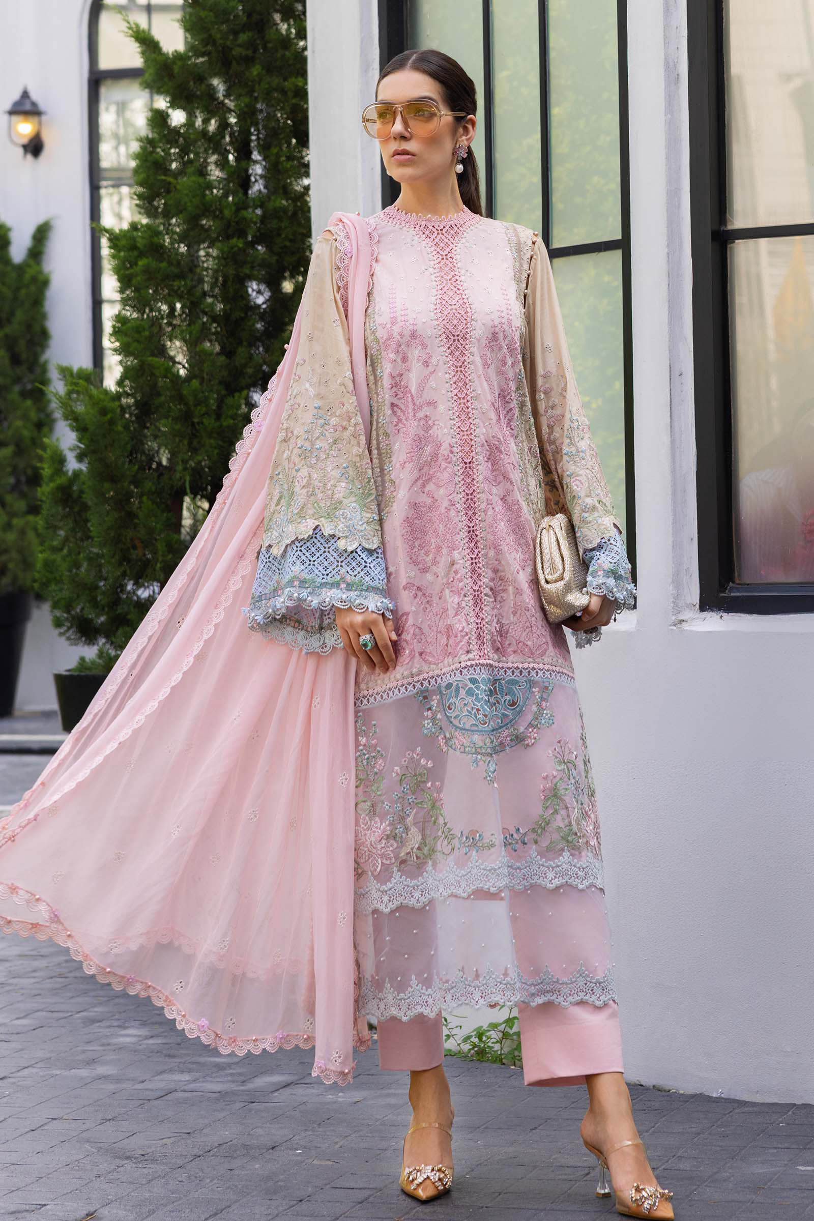 3 Piece Unstitched Embroidered Lawn Suit EL-26-09