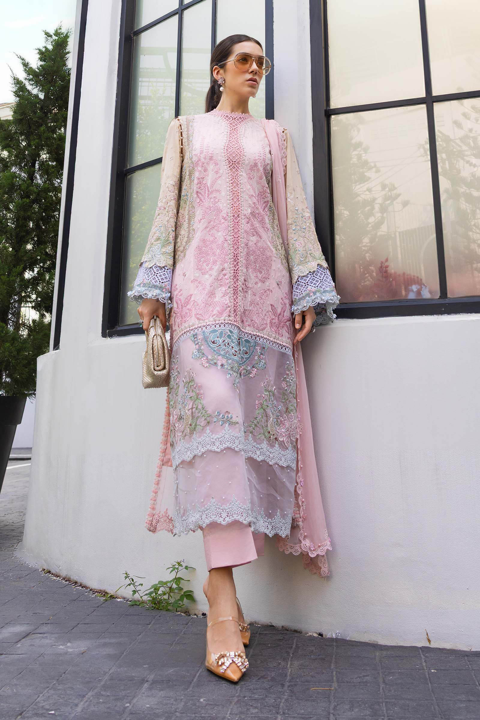 3 Piece Unstitched Embroidered Lawn Suit EL-26-09
