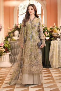 3 Piece Embroidered Chiffon Suit MPC-26-203-Warm Beige