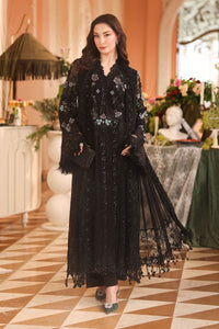 3 Piece Embroidered Chiffon Suit MPC-26-204-Black