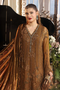 3 Piece Embroidered Chiffon Suit MPC-26-205-Mustard