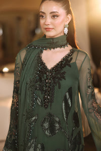 3 Piece Embroidered Chiffon Suit MPC-26-207-Pine Green