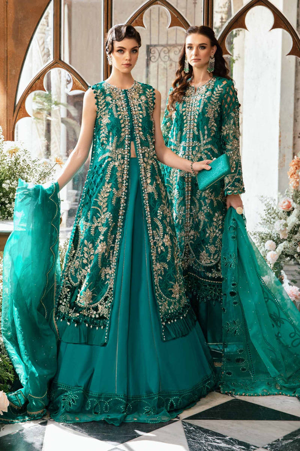 3 PIECE UNSTITCHED EMBROIDERED SUIT | BD-2806 Maria B