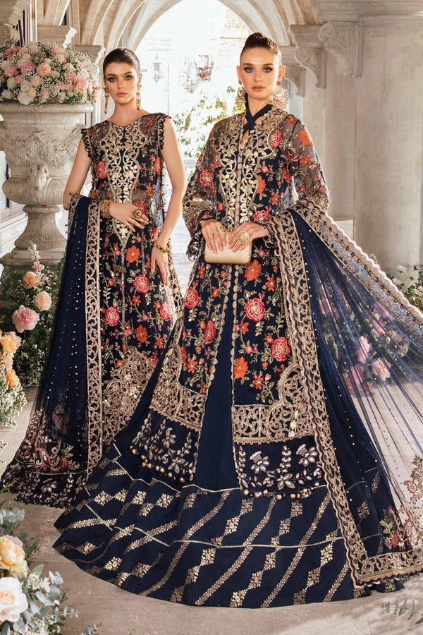 3 PIECE UNSTITCHED EMBROIDERED SUIT | BD-2808 Maria B