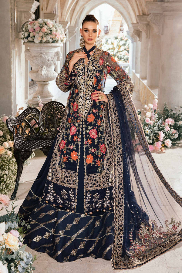 3 PIECE UNSTITCHED EMBROIDERED SUIT | BD-2808 Maria B