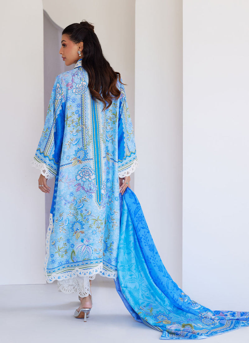 Zadie Blue Shirt, Pants and Dupatta