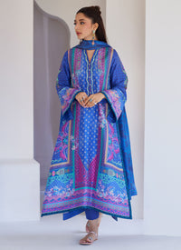 Revel Blue Shirt, Pants and Dupatta