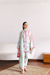 SOFT MINT GREEN LUXURY PRINTED 3PCS SET (NPA3-25432)-READY TO WEAR