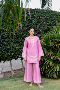 PINK LUXURY EMBROIDERED 2PCS SET (NPA2-25305) - READY TO WEAR