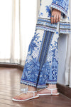 OFF-WHITE & BLUE LUXURY PRINTED 2PCS SET (NPA2-25308)- READY TO WEAR