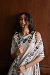 IVORY LUXURY EMBROIDERED KARANDI SET (NEL-25626)