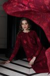 MAROON LUXURY EMBROIDERED KARANDI SET (NEL-25622)